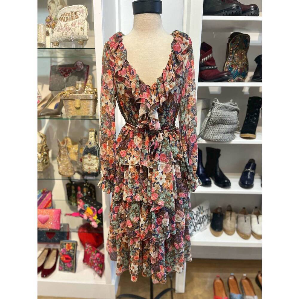 NEW OLVI’S ruffled v roses in brown pink